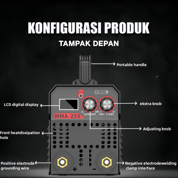 Domhoai Mesin Las Mma-250 450 Watt Termurah Inverter Welding Machine Trafo Las Inverter 120A Mesin L