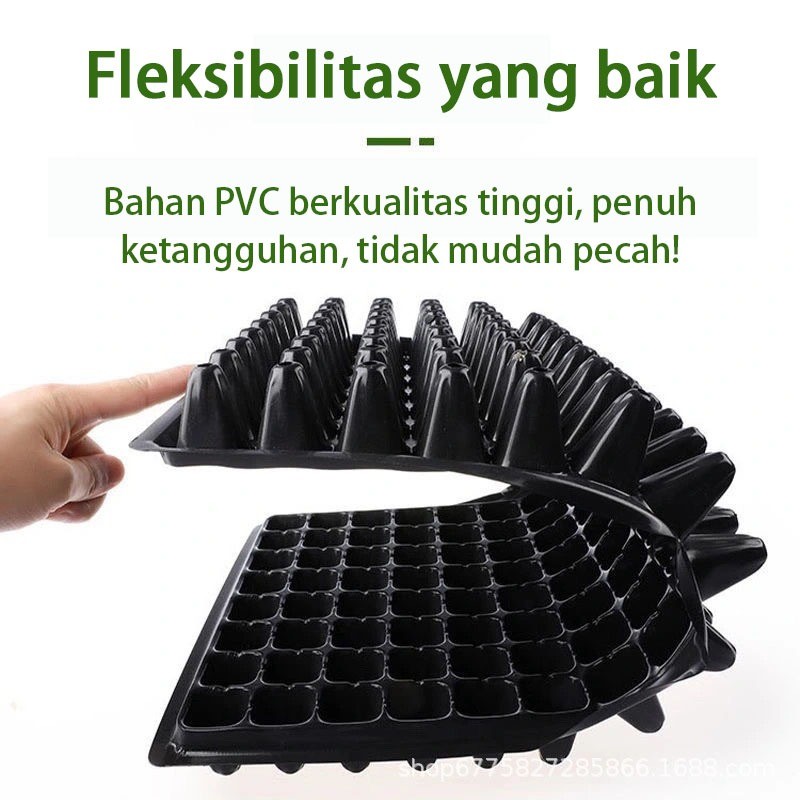 Lele10/20PcsPot Tray Semai Bibit Benih/Pot Bibit/Seedling Pot 21/32/50/72/98/105/128/200 Lubang