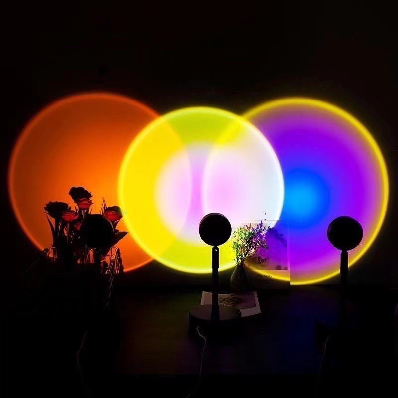 Tripod Lampu Sunset  Proyektor Lampu Tidur Led Efek Matahari