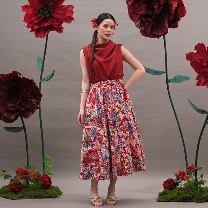 NONA RARA - Pias Encim CNY P0630, Rok batik wanita modern