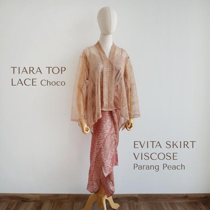 Benangsari Tiara Top Lengan Panjang Lace Brukat Kebaya Modern Blouse