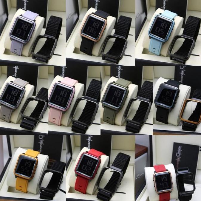 JAM TANGAN WANITA ALEXANDRE CHRISTIE AC 9344 / AC9344 DITAL ORINAL FREE TALI KANVAS Watches