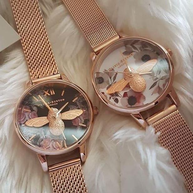 Jam Tangan Wanita Olivia Burton 3D Bee Mesh
