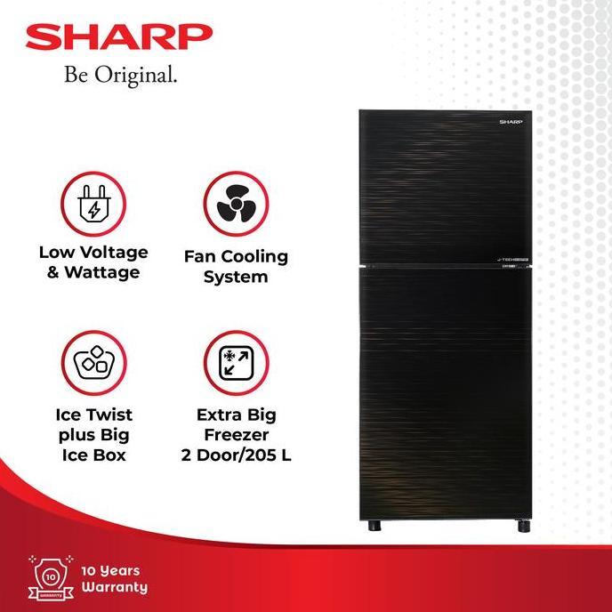SHARP KULKAS DUA PINTU SJ 246 XI MK INVERTER SJ 246XIMK GARANSI RESMI