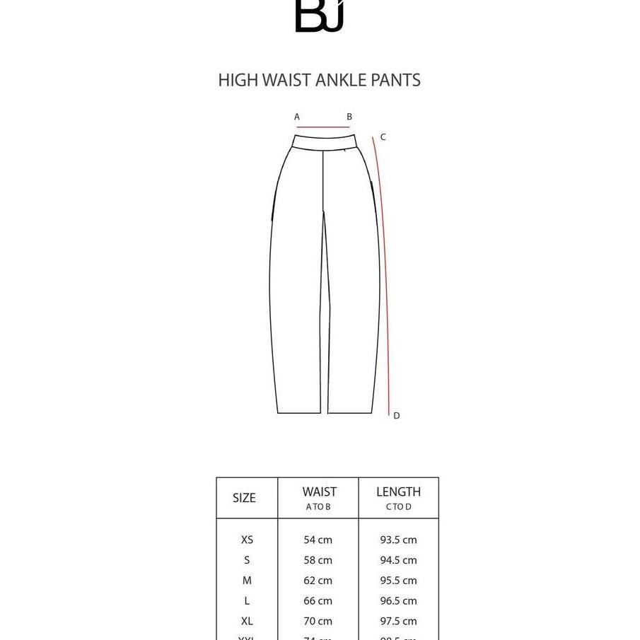 Benang Jarum - Hh Waist Ankle Pants - Navy