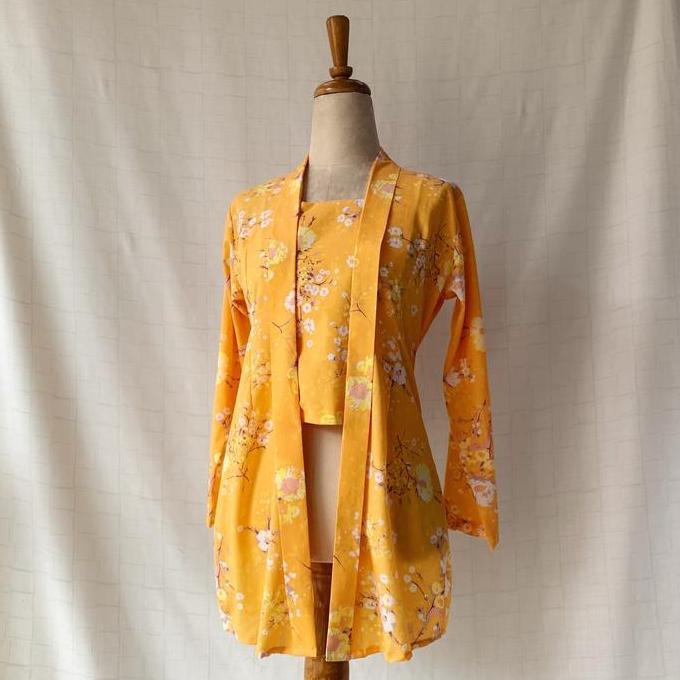 Loewes KEBAYA TUNIK MODERN KUTUBARU JADUL BUNGA FLORAL KUTU BARU CASUAL LENGAN PANJANG VINTAGE