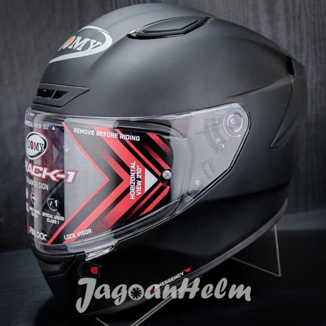 TERLARIS!! SUOMY HELM TRACK1 SOLID | BLACK DOFF | TRACK 1 SINGLE VISOR - MOTORCYCLE