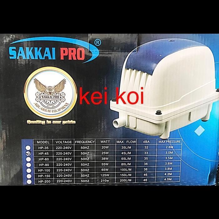 Kei Koi AIR PUMP AERATOR HI BLOW KOLAM SAKKAI PRO HP 200 Pompa Udara Kolam Ikan Berkualitas Tinggi