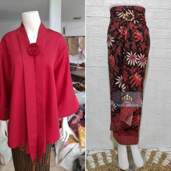 SUPER SUPER JUMBO SETELAN KEBAYA FLOY BALOTELLY TANGAN PANJANG LD 140