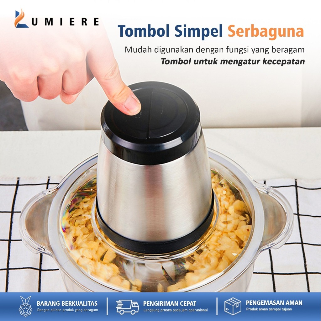 Lumiere - Blender Chopper Blender Daging Stainless Coper Penggiling Serbaguna