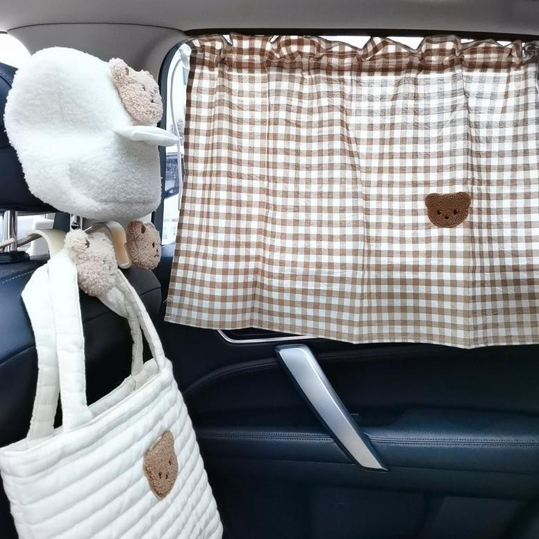 Hot Deals Little Latella - Tirai Kaca Mobil Motif Bear | Gorden Portable/Gorden Mobil Anti Uv/ Gorde