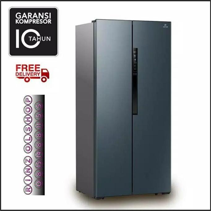 KULKAS POLYTRON PRS460B SIDE BY SIDE INVERTER 460L PRS 460