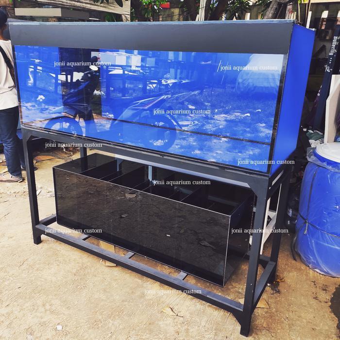 aquarium 150x60x50 10mm sistem sump filter 120x50x40 5 cember