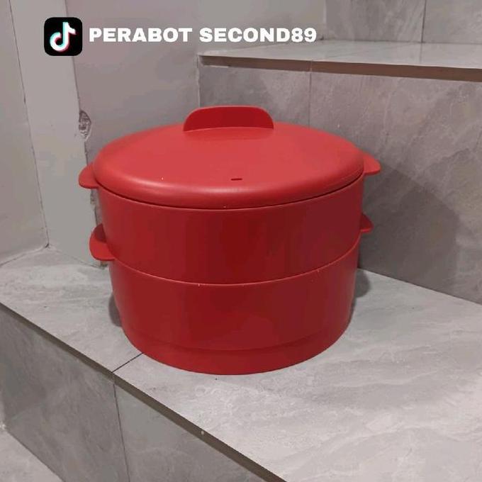 TUPPERWARE STEAMER RED - 2 Susun (TERBAIK) (TERBARU) (TERMURAH)