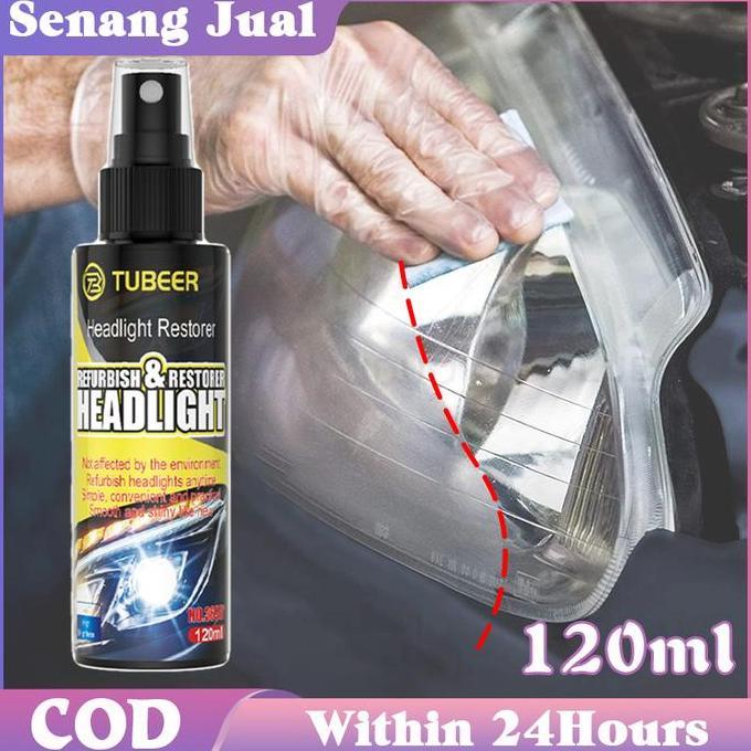 ODONTY Pembersih Kaca Lampu Mobil Pemutih Kaca Lampu Depan Mobil Penghilang Kuning Lampu Mobil