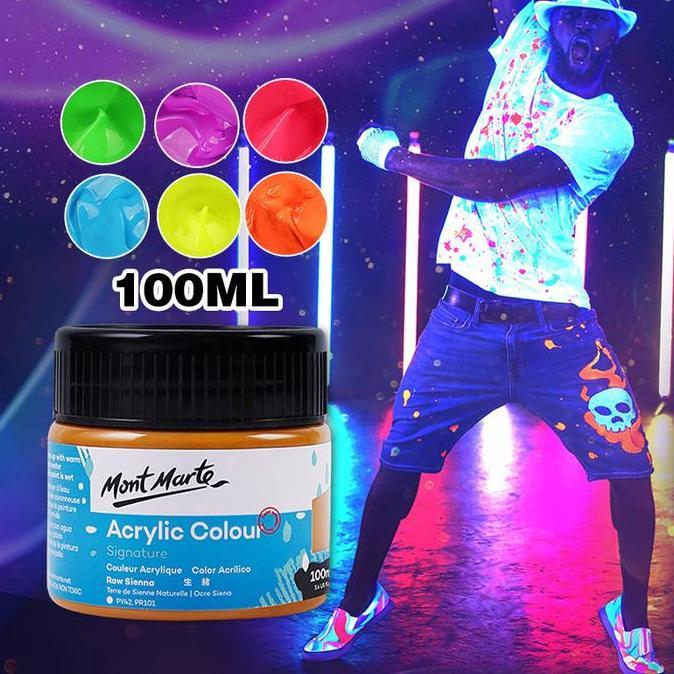 ENCRASH Cat Glow in The Dark Premium Cat Sepatu Akrilik 100ml Menyala Untuk Kain Canvas Kulit