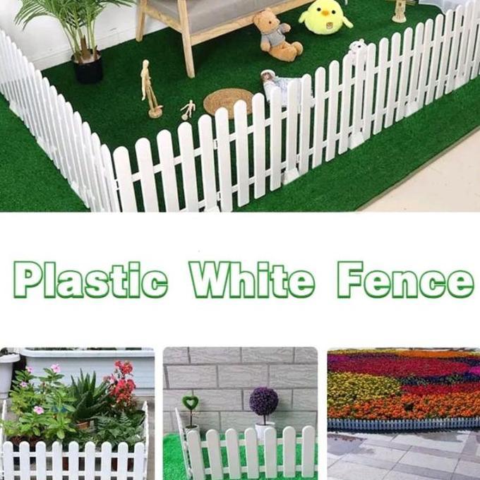 ENCRASH Pagar plastik PVC Pagar taman rumput halaman taman sayuran luar ruangan pagar tanah