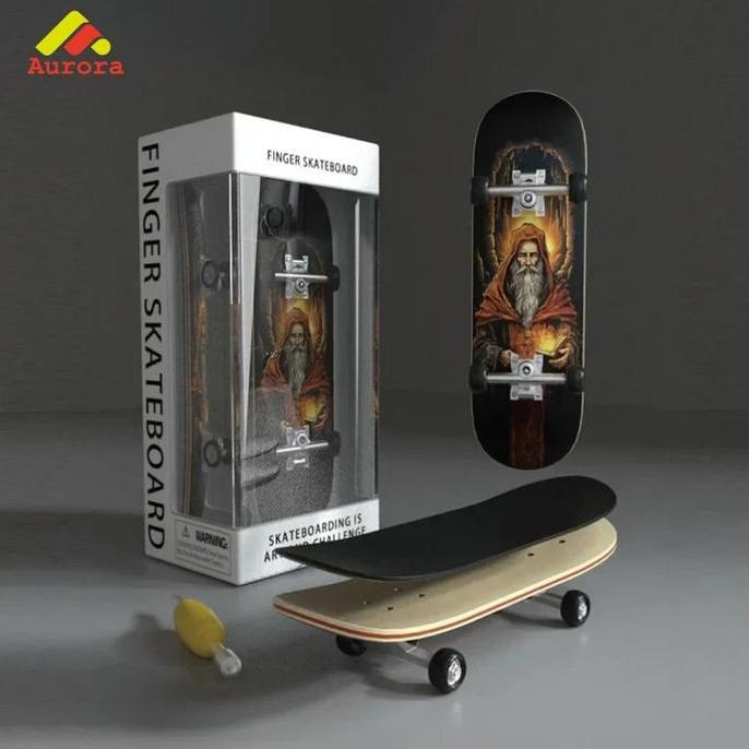 BIBULAS Skateboard Jari Kayu Maple Full Set Profesional Fingerboard Mainan Kado Anak Dengan Widetruc