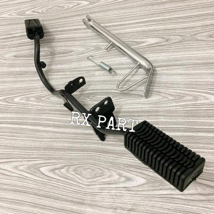 RX PART SATU SET BESI BARSTEP DEPAN + STANDAR SAMPING RING 17/18 + PIJAKAN KARET EMPUK RX KING LENGK