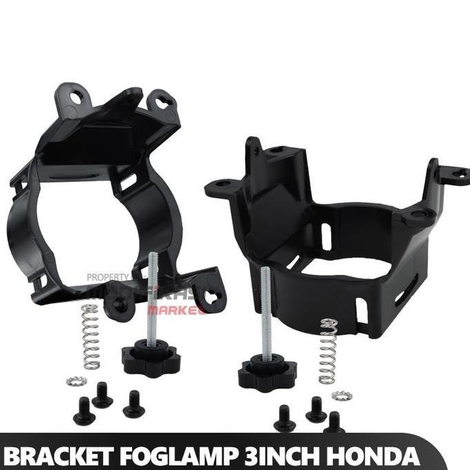 QROPSNO Dudukan Foglamp Honda Universal Bracket Foglamp BILED Honda 3 inch Universal Baut Atur Ketin
