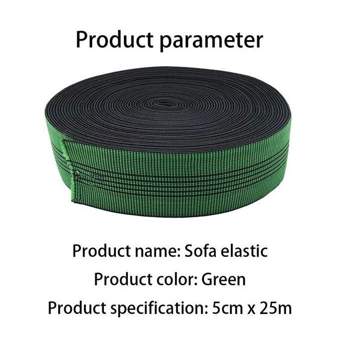SERICUSS Karet Kursi Sofa Tahan lama Bahan kuat Webbing Hijau Super  Karet Webbing Sofa