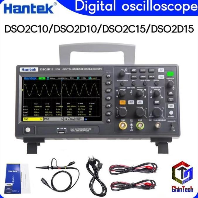 CRASOS HANTEK Digital Osiloskop DSO5102P DSO2D15 2 Channel 100 Mhz/150 Mhz