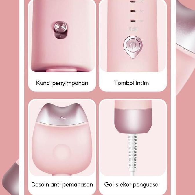 CRASOS Mini Curling Iron 32mm Wol Curling Water Ripple Curling Iron Gulungan Besar Bergelombang Bela