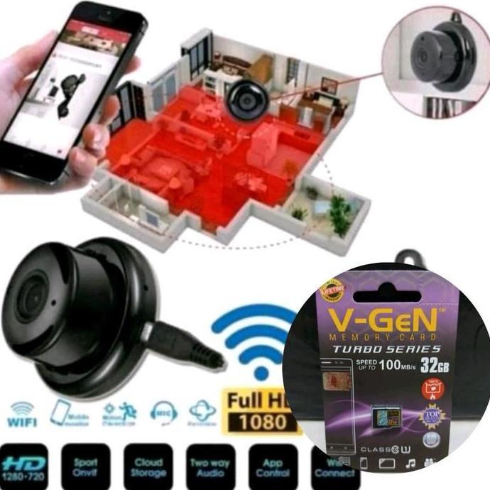 Ploratore- [Bisa ] Paket Lengkap Cctv V380Pro Plus Memory Card Sd/ Cctv Ip Cam 1080P/ Hd Cctv/ Uhd C