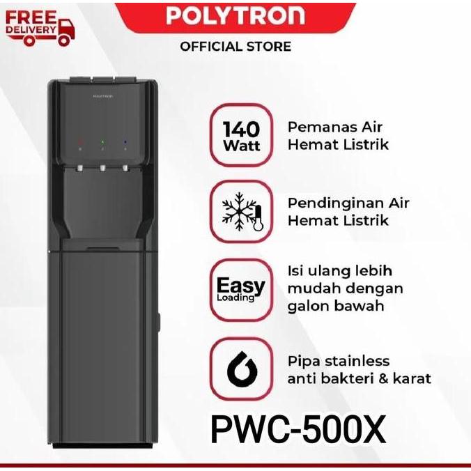 DISPENSER GALON BAWAH POLYTRON 3 KRAN/DISPENSER GALON BAWAH 3 KRAN POLYTRON NEW SERIES (TERBAIK) (TE