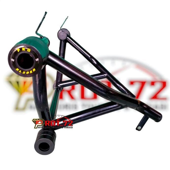 Tubular Crashbar New Vixion Old Plus Jalu Slider Agna Full Hitam Aksesoris Variasi Pengaman Body