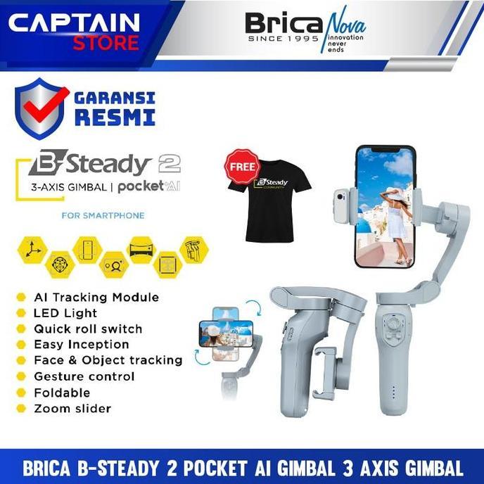 TERLARIS BRICA B-STEADY 2 POCKET AI GIMBAL 3 AXIS GIMBAL - B-STEADY 2 POCKET AI