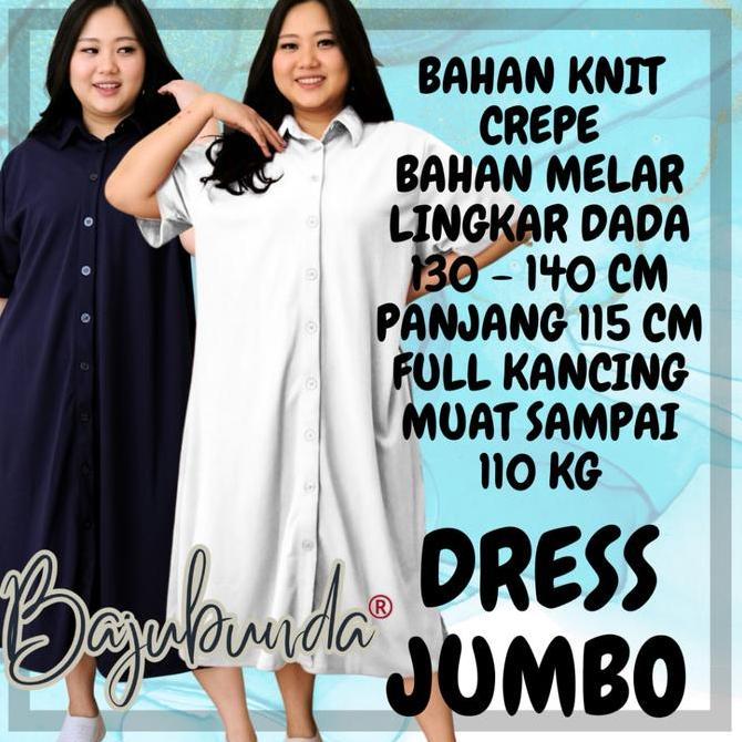New Jumbo Dress Ld 130 Big Size Nadia #Gratisongkir