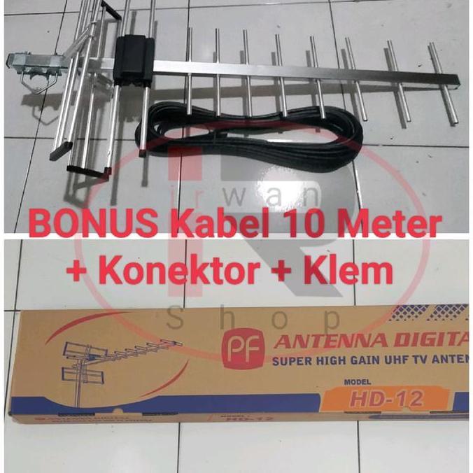 EVAJAYAMANDIRI - ANTENA TV PF HD12 DIGITAL / ANTENA TV DIGITAL HD 12 + KABEL