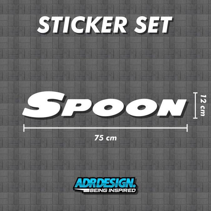 STICKER KACA BELAKANG SPOON SPORT JDM BRIO / JAZZ / CITY / CIVIC / HRV / CRV / STIKER MOBIL HONDA PR