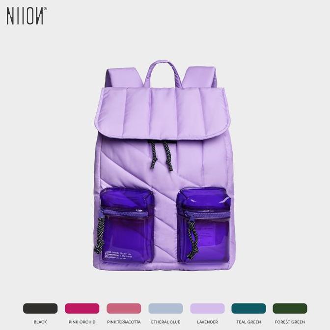 Niion Mera Basic Backpack / Tas Ransel Fit Laptop 15 inch Uni Pria Sekolah Wanita kuliah