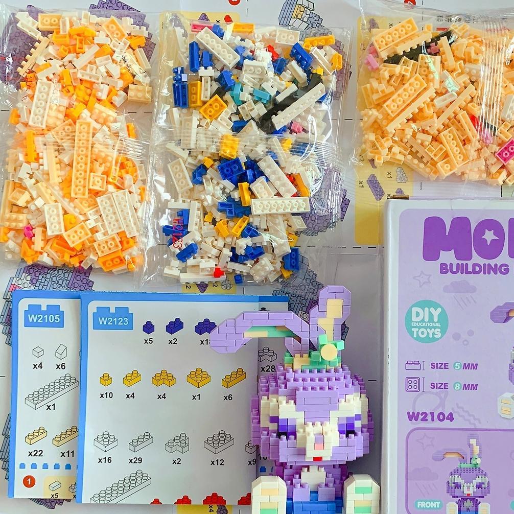 SYERLISUPPLY CODMAINAN BALOK SUSUN DISNEY LINABELL STELLALOU EDUKATIF UNTUK ANAK DIY 3DPUZZLE TOY BR