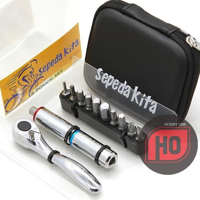 JCOOL Torque Wrench Sleeve Tool Set Kunci Torsi With Pouch JC-2372