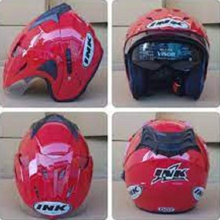 PROMO TERBARU HELM INK DOUBLE VISOR ORIGNAL MERK BMT EMBOSS SNI