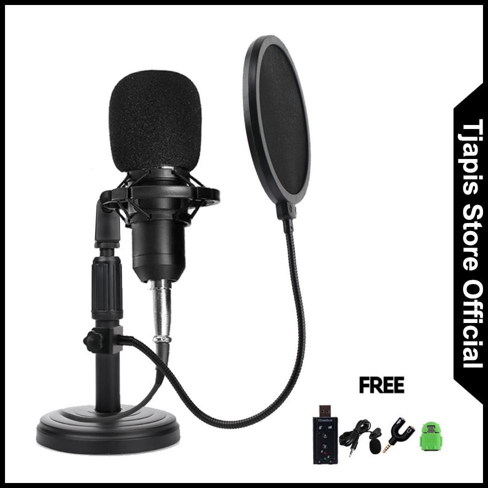 PAKET KOMPLIT MIC CONDENSER STAND MEJA BM 800 BM 8000 ORIGINAL TAFFSTUDIO SOUNDCARD USB + SPLITTER