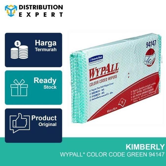 Kain Lap Wypall Color Code Serbaguna Hijau Equal KURAFLEX COUNTER CLOT