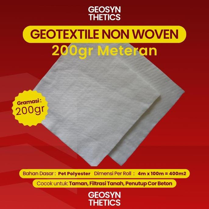 Kain geotextile non woven 200gr meteran geoven geotextile non woven