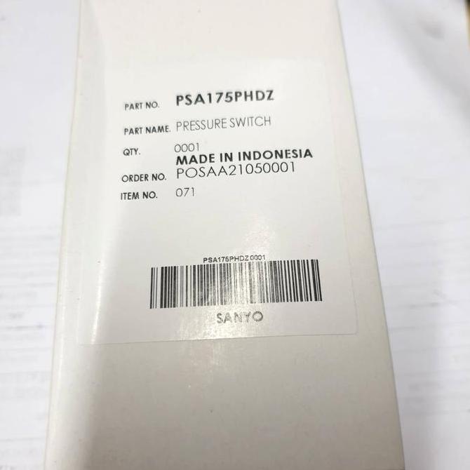 BEBAS ONGKIR - otomatis / pressure switch pompa air SANYO ORI PH 175 / 150