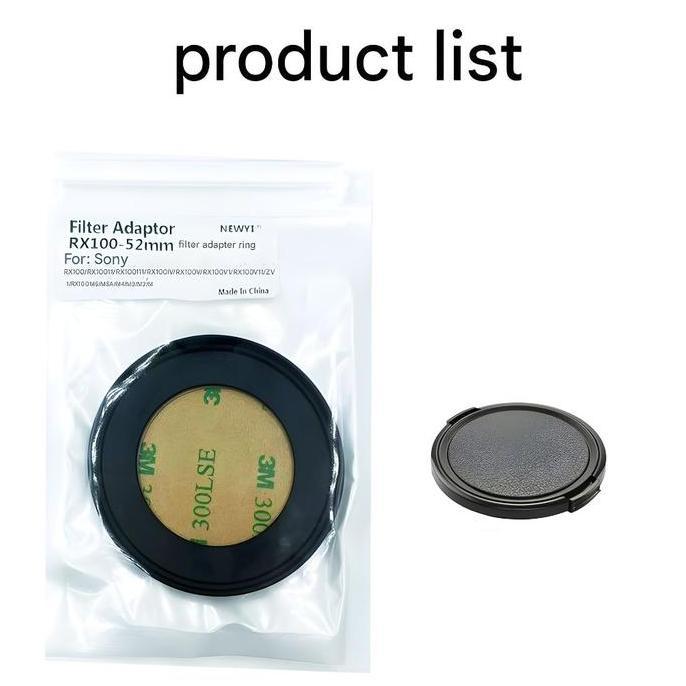 ADAPTER RING Filter 52mm Untuk Kamera SONY ZV1 RX100 RX100II RX100III RX100IV RX100V RX100VI RX100VI