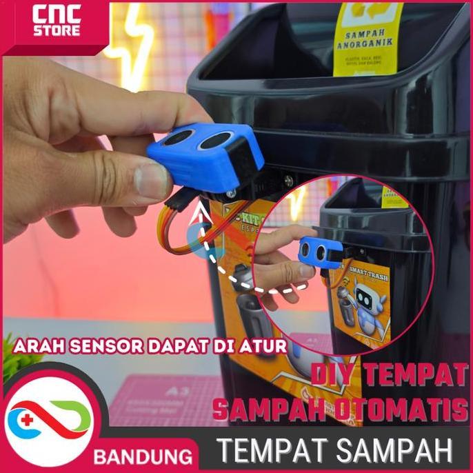 DIY Tempat Sampah Otomatis dengan ESP32, Sensor Ultrasonik HC-SR04 dan Servo Sistem Otomatisasi Cerd
