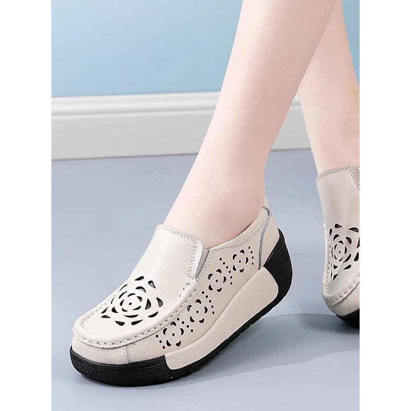 Cow Suede Leather Ladies Loafers Autumn Women's Shoes Platform Flats Sneakers Female Moccasins Shoe 