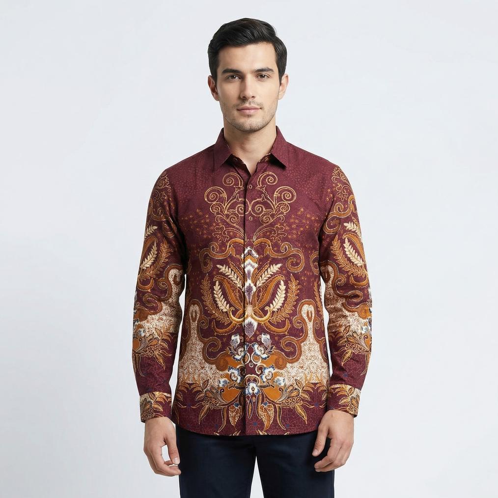 RICARDO Collection kemeja batik pria lengan panjang