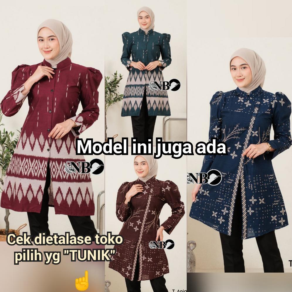 Baju Atasan Batik Wanita Kerja Seragam Terkini