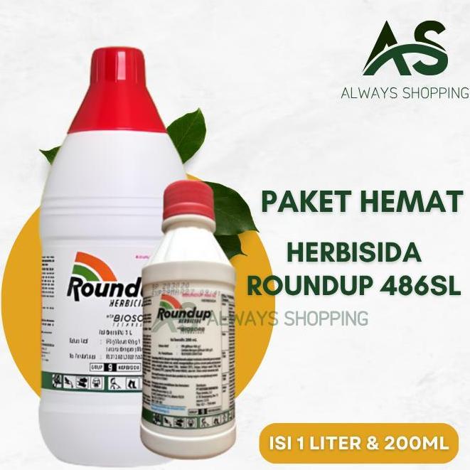 TERMURAH - Paket Hemat Roundup 1 Liter & 200 ml Pembasmi Rumput Liar - Mengatasi Rumput Liar dengan 