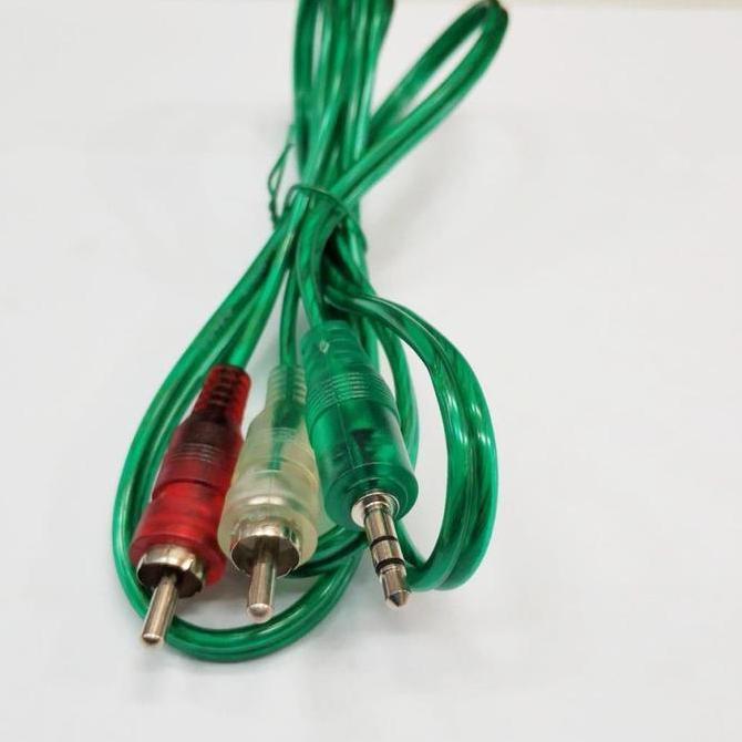 Kabel RCA Mini Stereo 2 ke 1 / Kabel Audio HP ke Speaker