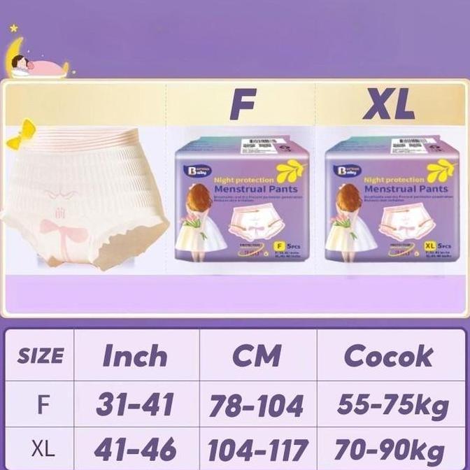 HILYAWN BermaBaby 5PCS Pembalut Bersalin/Celana Menstruasi/Celana Anti Bocor/ Dream Series Pembalut 